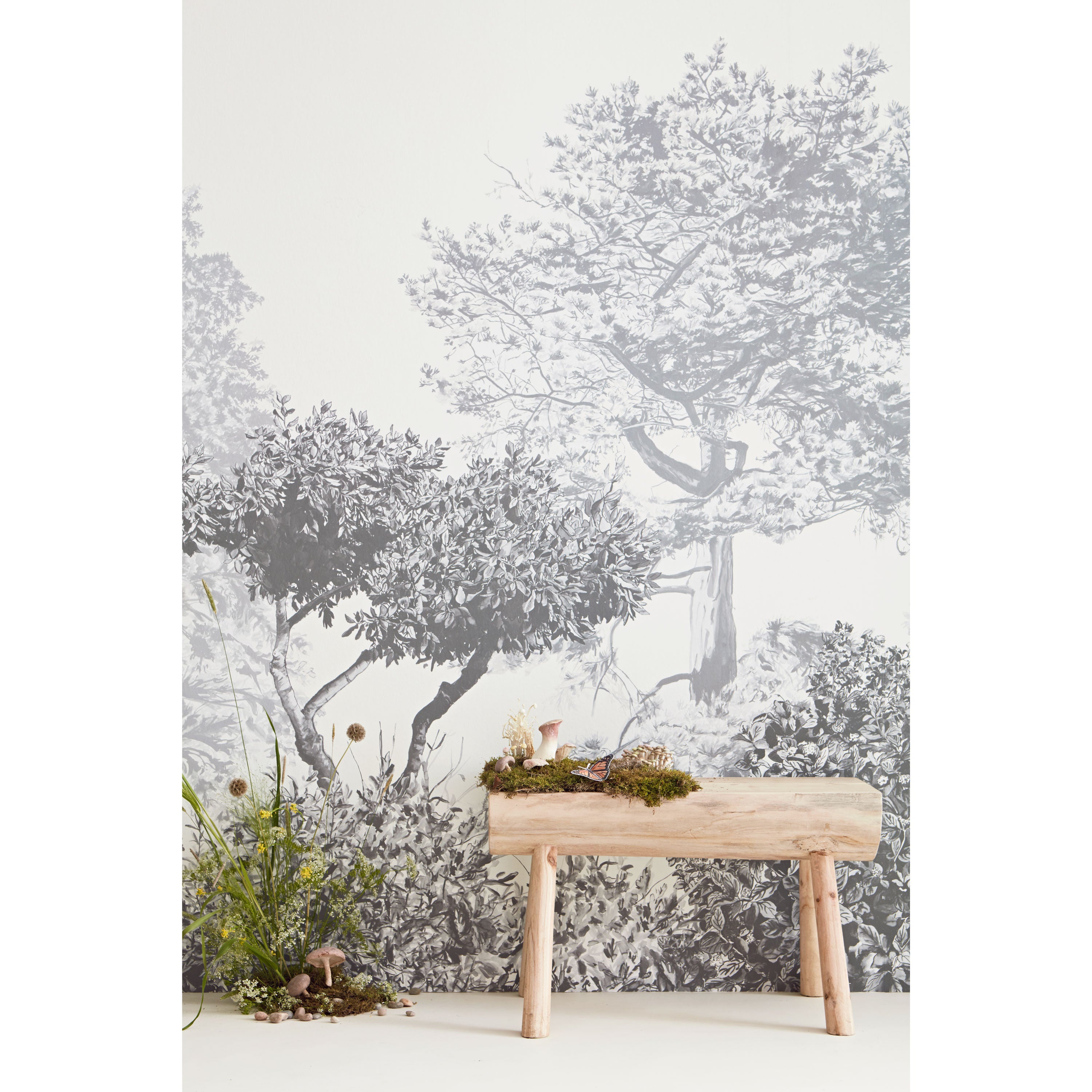 Sian Zeng / Hua Trees Mural Wallpaper / Grey HUATREES03 【3