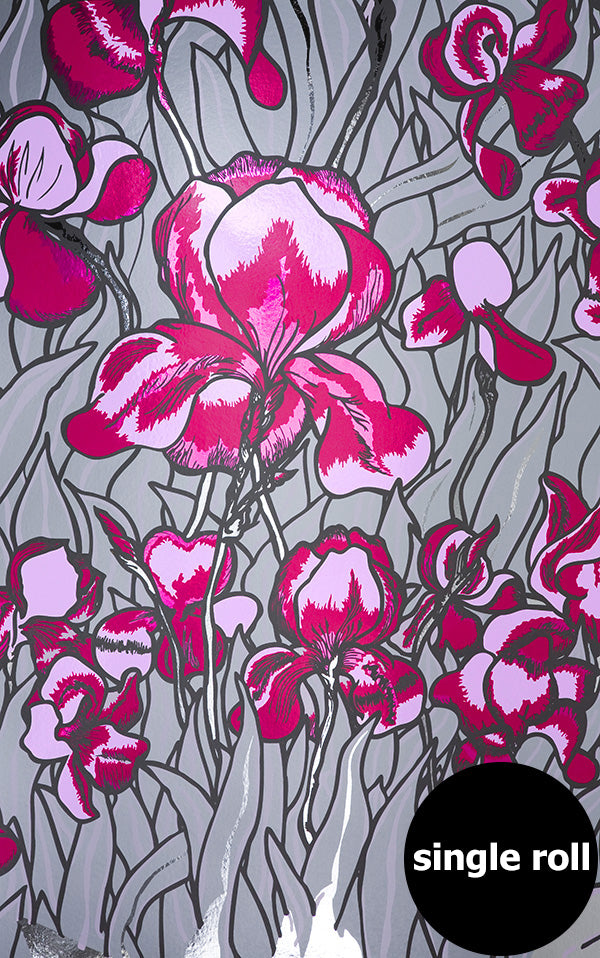 Flavor Paper / IRIS / Fuschia on Chrome Mylar (single roll)