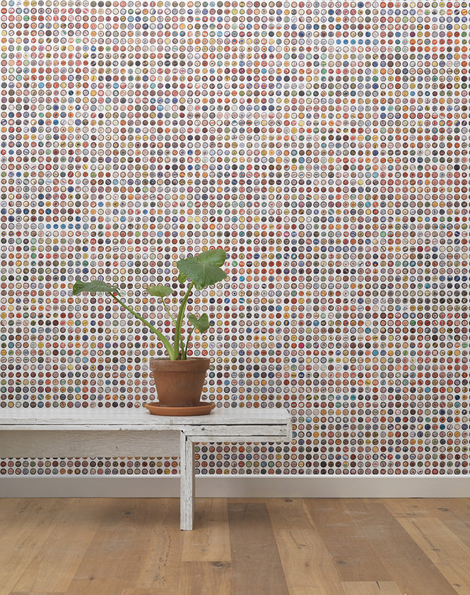 NLXL LAB / CROWN CAPS WALLPAPER BY JEANINE EEK KEIZER / JEE-02 WHITE