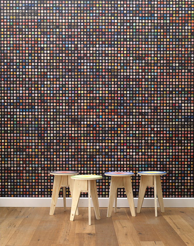 NLXL LAB / CROWN CAPS WALLPAPER BY JEANINE EEK KEIZER / JEE-01 BLACK