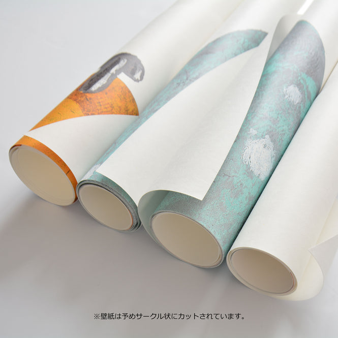 KEK Amsterdam / LANDSCAPES & MARBLE / WALLPAPER CIRCLES ENGRAVED FLOWERS CK-059