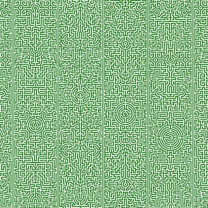 【切売m単位】Archives Wallpaper by Studio Job / Labyrinth (JOB-02)
