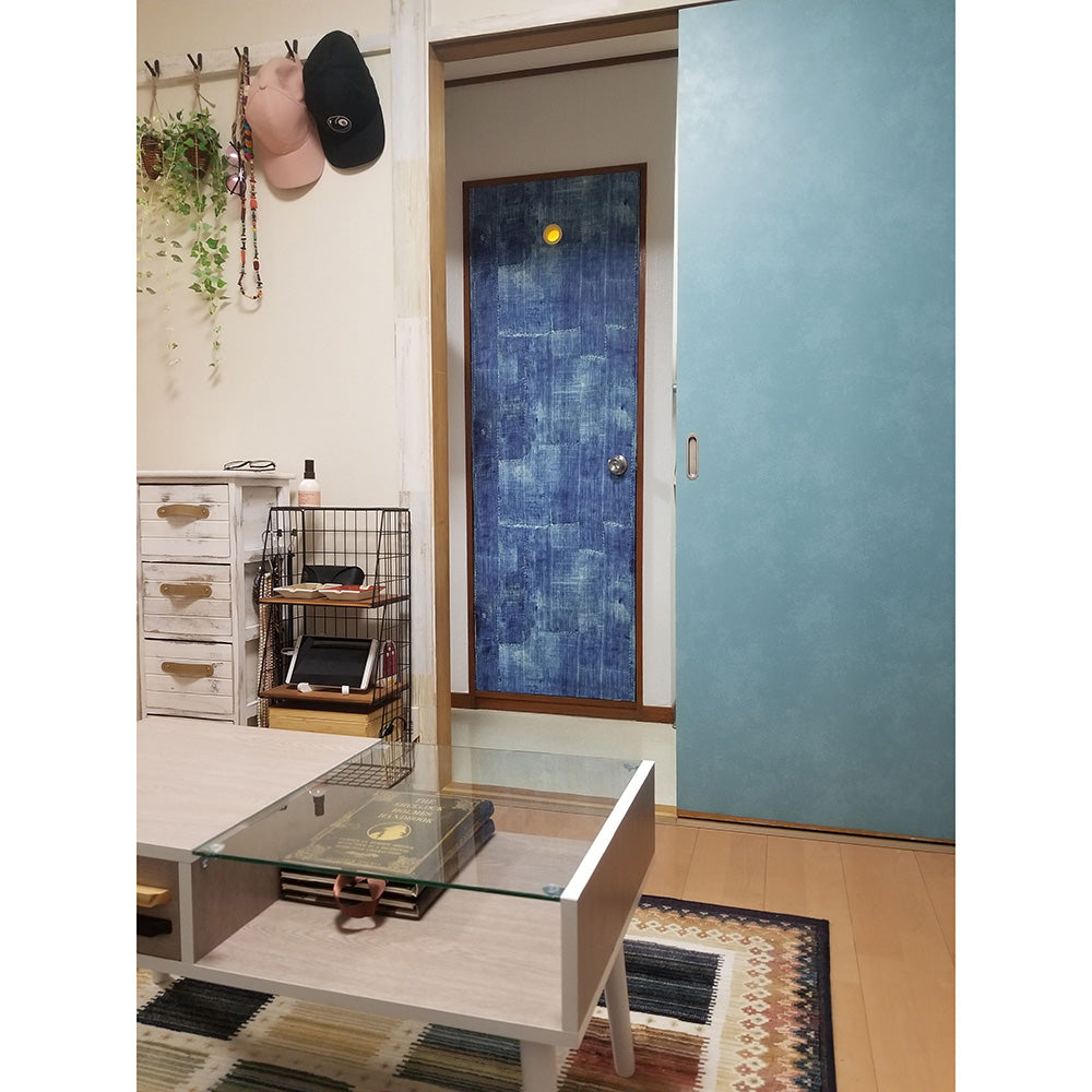 はがせる シール壁紙 wallshoppe / Lafayette Patchwork-Blue | 輸入