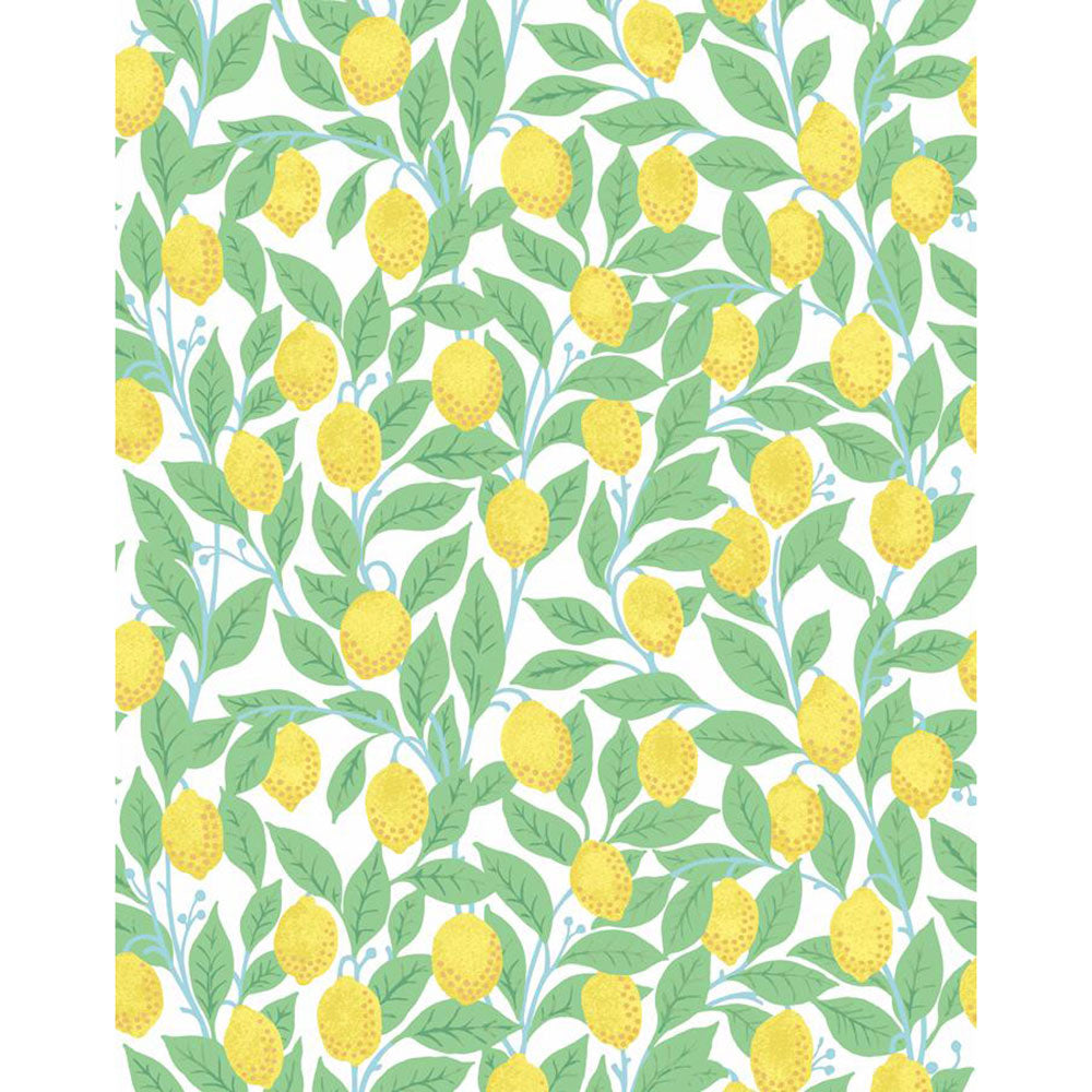 はがせる シール壁紙 wallshoppe / Lemons-White | 輸入壁紙専門
