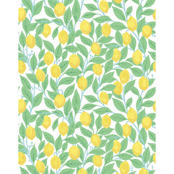 はがせる シール壁紙 wallshoppe / Lemons-White