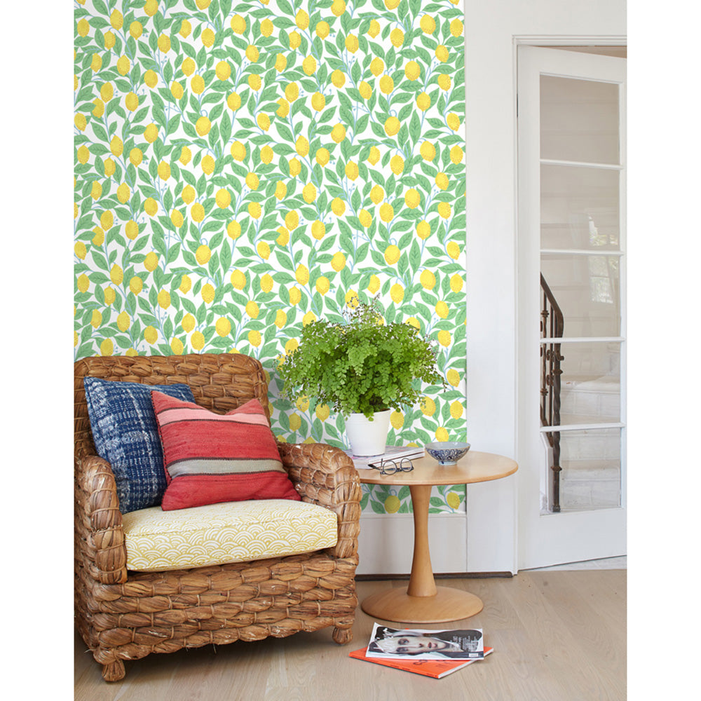 値下げ‼️‼️壁紙シール　WALPA はがせる シール壁紙 wallshoppe / Lemons-White | 輸入壁紙専門店