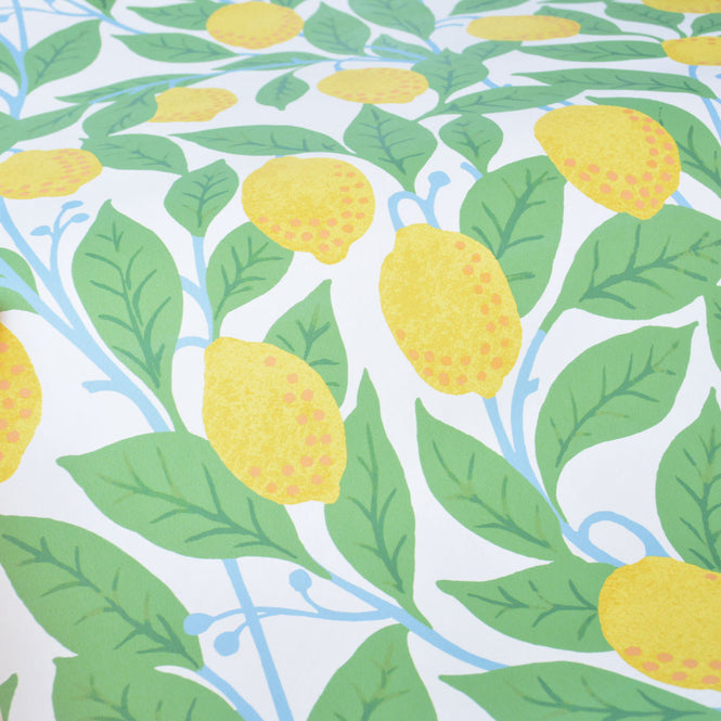 はがせる シール壁紙 wallshoppe / Lemons-White