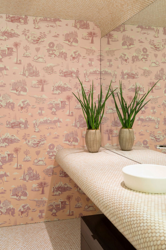 Flavor Paper / LOS ANGELES TOILE / Malibu on Pre-Pasted Paper