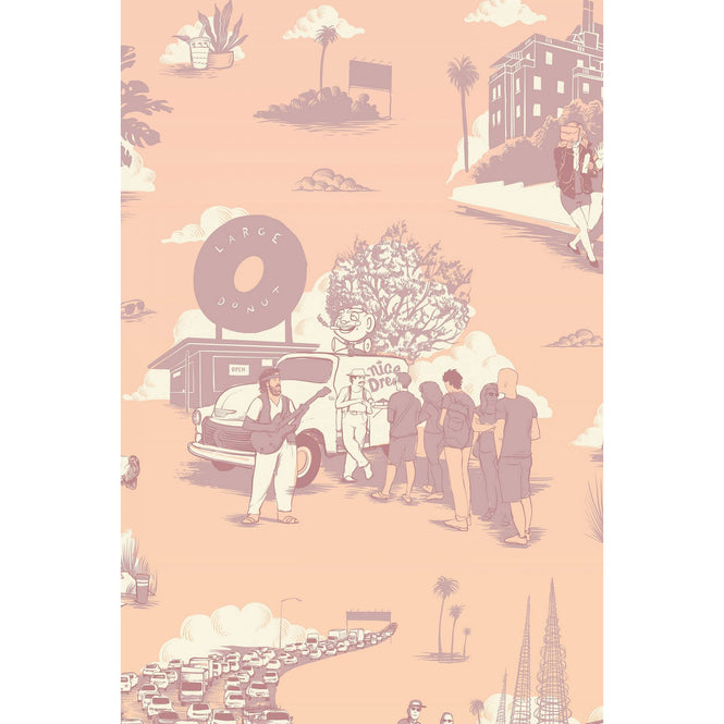 Flavor Paper / LOS ANGELES TOILE / Malibu on Pre-Pasted Paper