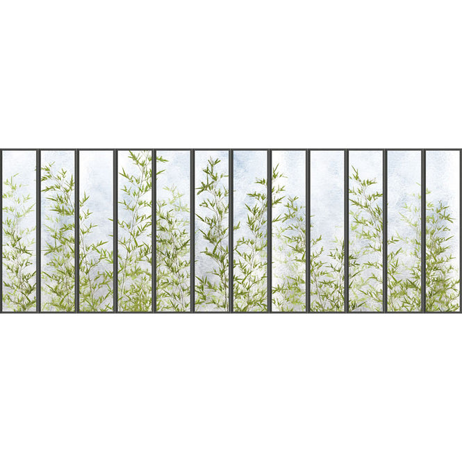 KOZIEL / Papier peint panoramique petite verriere et bambous LPV019