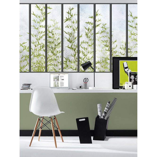 KOZIEL / Papier peint panoramique petite verriere et bambous LPV019