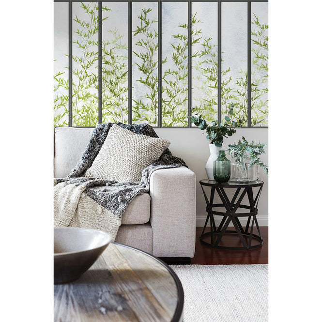 KOZIEL / Papier peint panoramique petite verriere et bambous LPV019