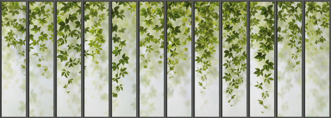 KOZIEL / Papier peint panoramique petite verriere et vigne vierge LPV020