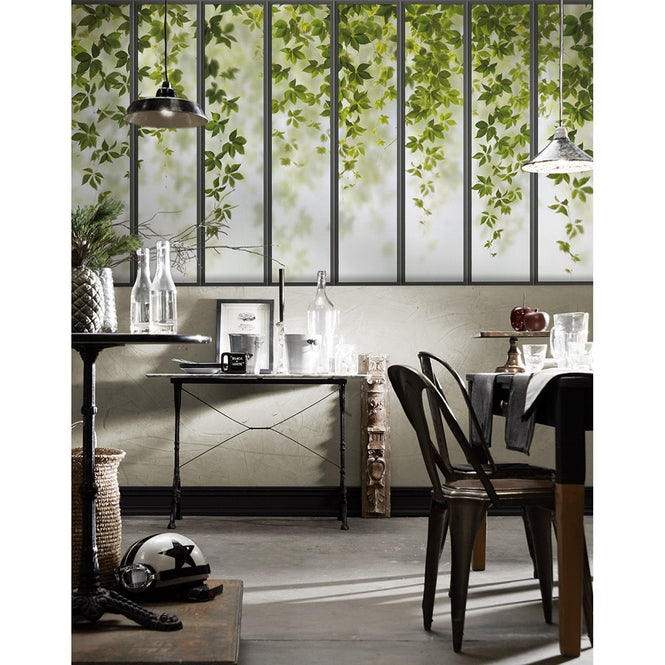 KOZIEL / Papier peint panoramique petite verriere et vigne vierge LPV020