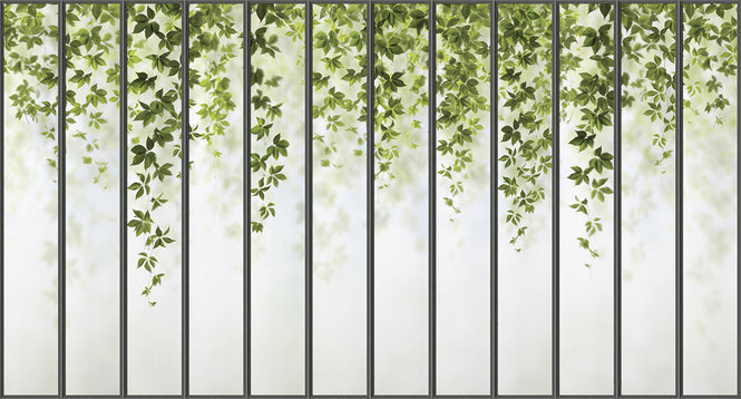 KOZIEL / Papier peint panoramique grande verriere et vigne vierge LPV020XL