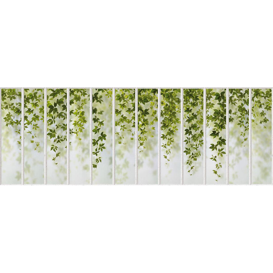 KOZIEL / Papier peint panoramique petite verriere blanche et vigne vierge LPV022