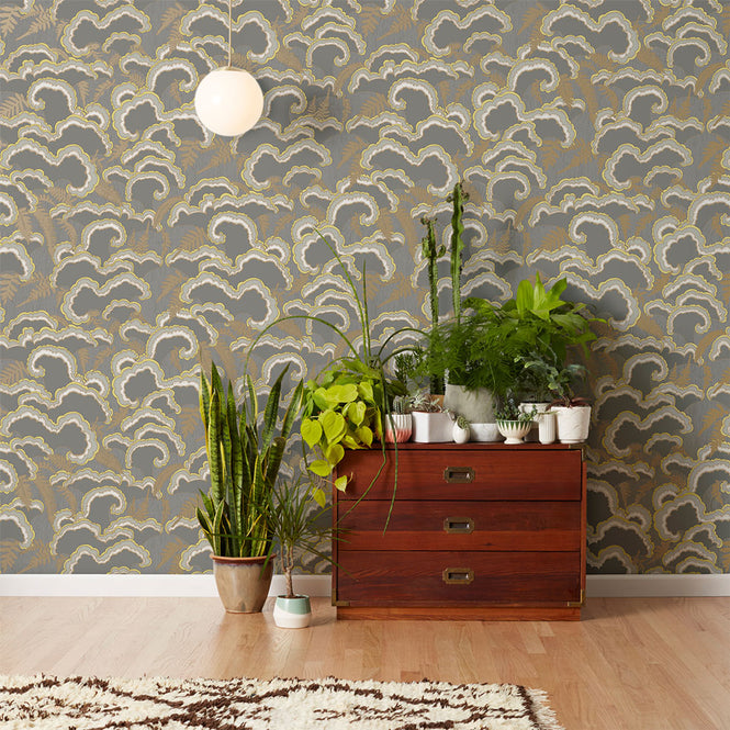Makelike /  Lush Wallpaper Dark Grey