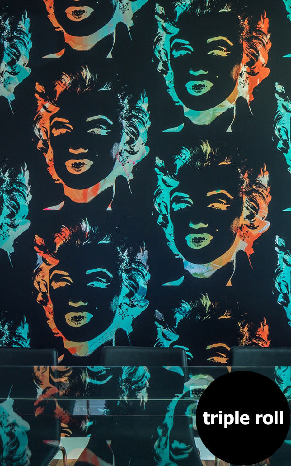 Andy Warhol / MARILYN MONOPRINT / Black on Chrome Mylar (triple roll)