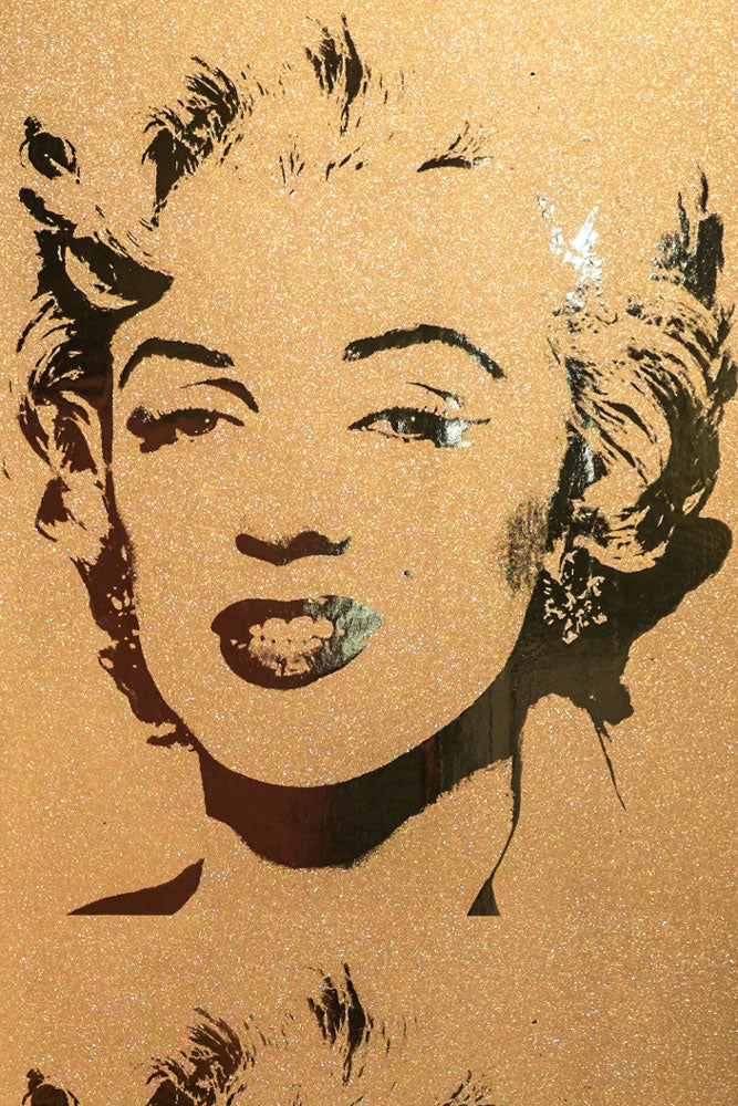 Andy Warhol / MARILYN MONOPRINT / Gold Diamond Dust on Bright Gold 