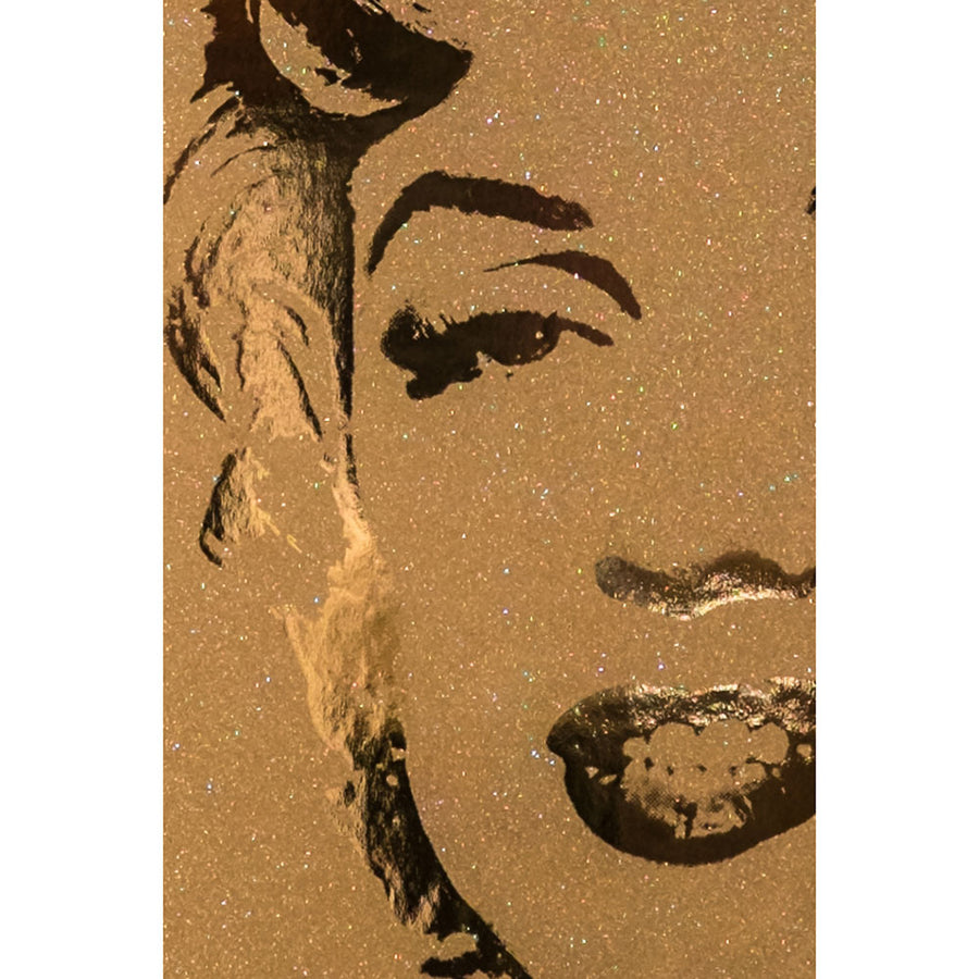 Andy Warhol / MARILYN MONOPRINT / Gold Diamond Dust on Bright Gold 