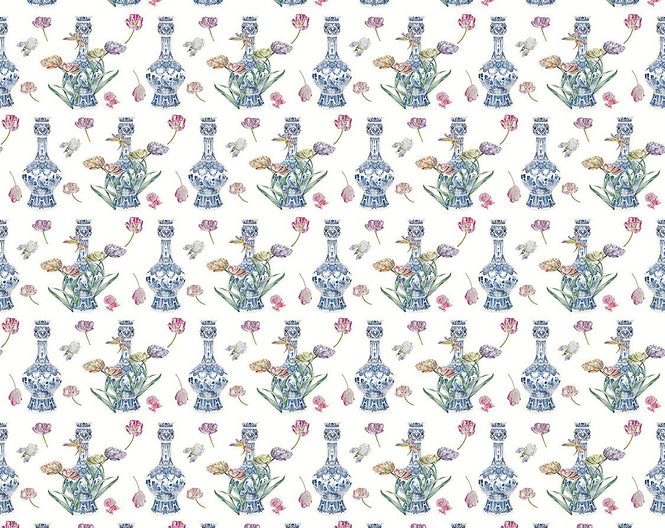 【1mサンプル】Royal Delft by Nicolette Mayer ロイヤル・デルフト / Royal Delft Purissima White