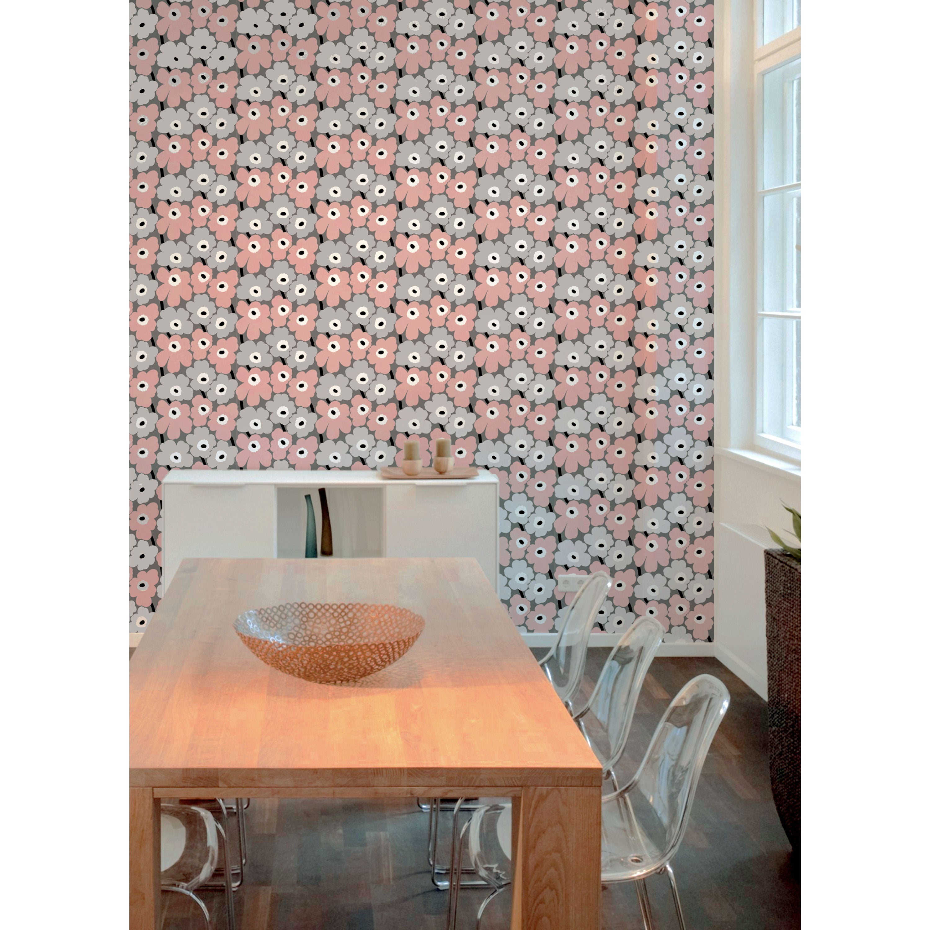 はがせる シール 壁紙 marimekko × NU WALLPAPER / Pink Pieni