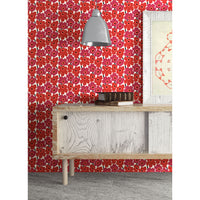 はがせる シール 壁紙 marimekko × NU WALLPAPER / Red Pieni