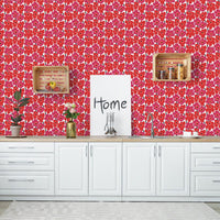 はがせる シール 壁紙 marimekko × NU WALLPAPER / Red Pieni Unikko