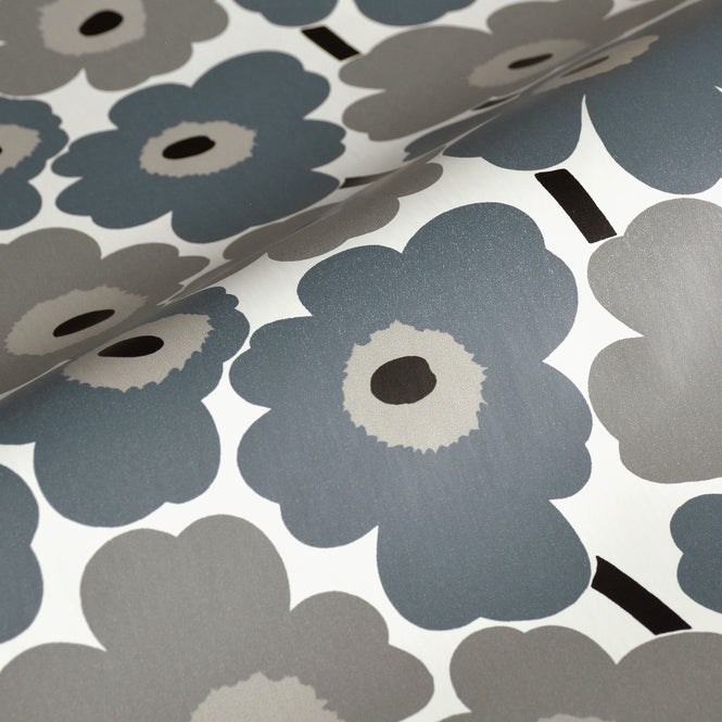 【限定数】はがせる シール 壁紙 marimekko × NU WALLPAPER / Grey Pieni Unikko  / MKS4493
