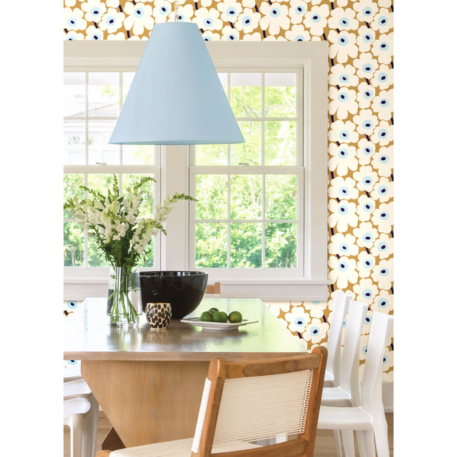 はがせる シール 壁紙 marimekko × NU WALLPAPER / Beige Pieni Unikko  / MKS4495