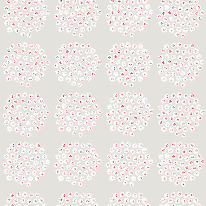 【予約受付】はがせる シール 壁紙 marimekko × NU WALLPAPER / Grey Puketti  / MKS4496