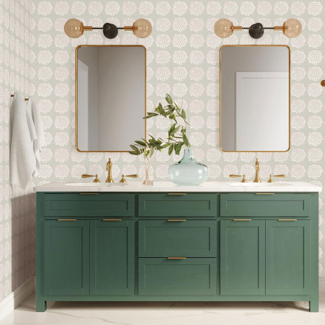 はがせる シール 壁紙 marimekko × NU WALLPAPER / Grey Puketti  / MKS4496