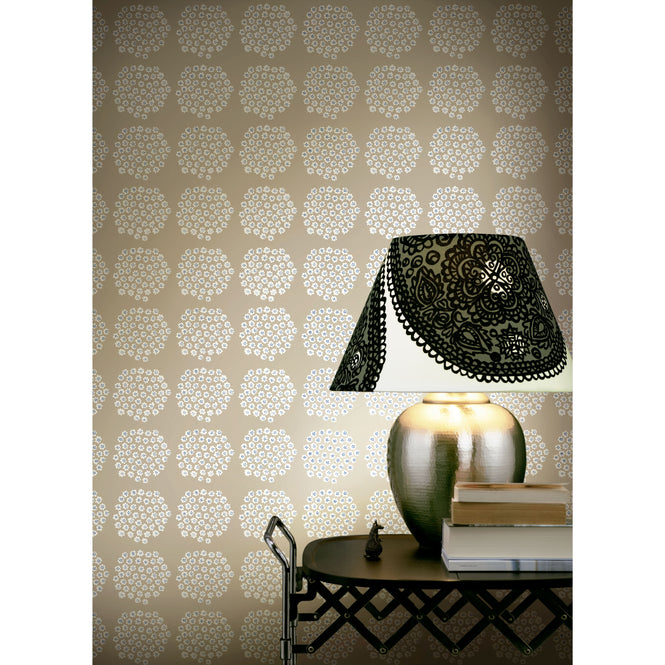 【予約受付】はがせる シール 壁紙 marimekko × NU WALLPAPER / Beige Puketti  / MKS4497