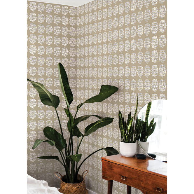 はがせる シール 壁紙 marimekko × NU WALLPAPER / Beige Puketti  / MKS4497