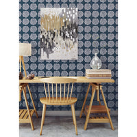 はがせる シール 壁紙 marimekko × NU WALLPAPER / Navy Puketti