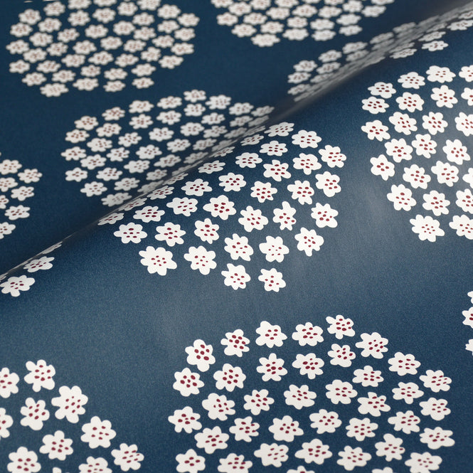 【限定数】はがせる シール 壁紙 marimekko × NU WALLPAPER / Navy Puketti  / MKS4498