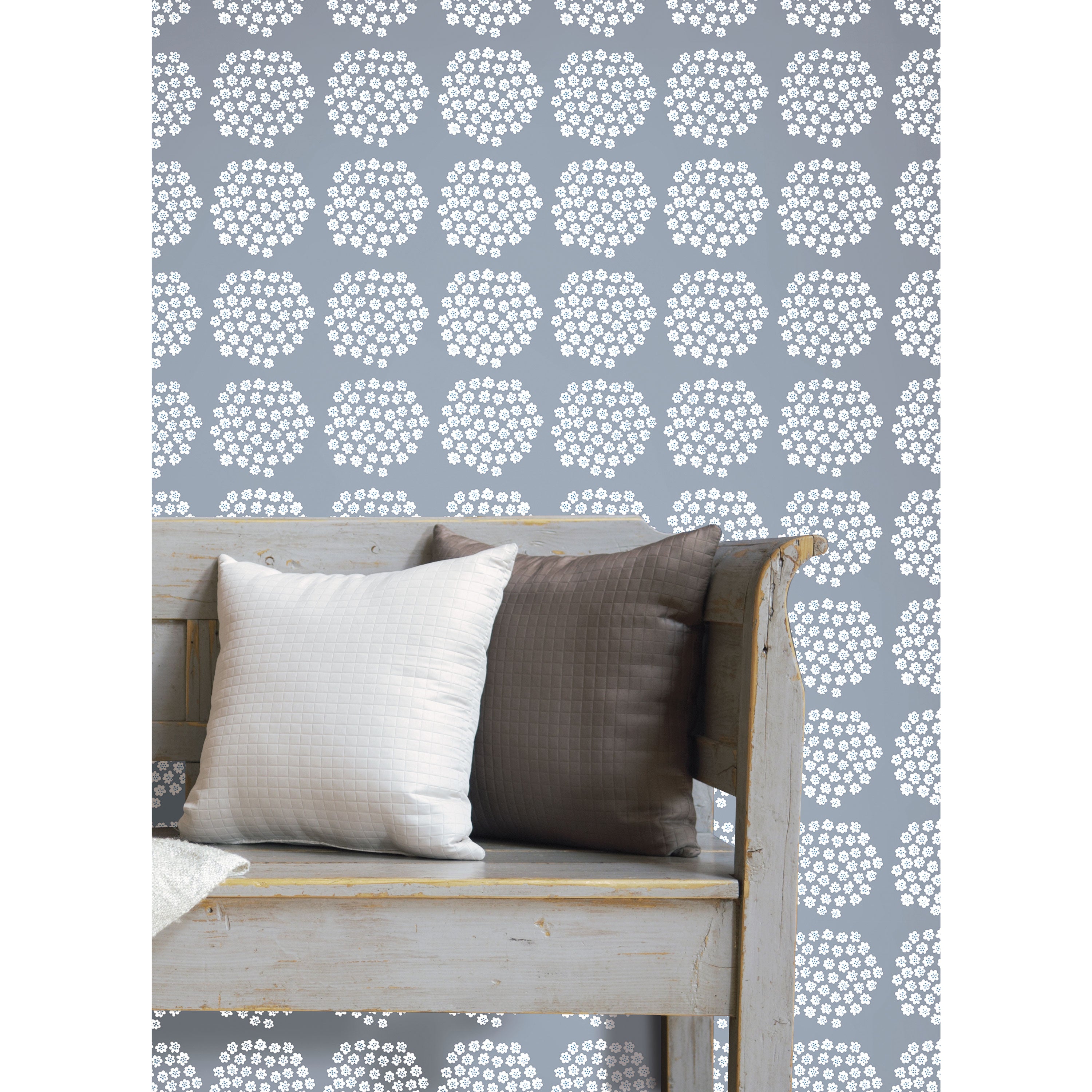 はがせる シール 壁紙 marimekko × NU WALLPAPER / Blue Puketti