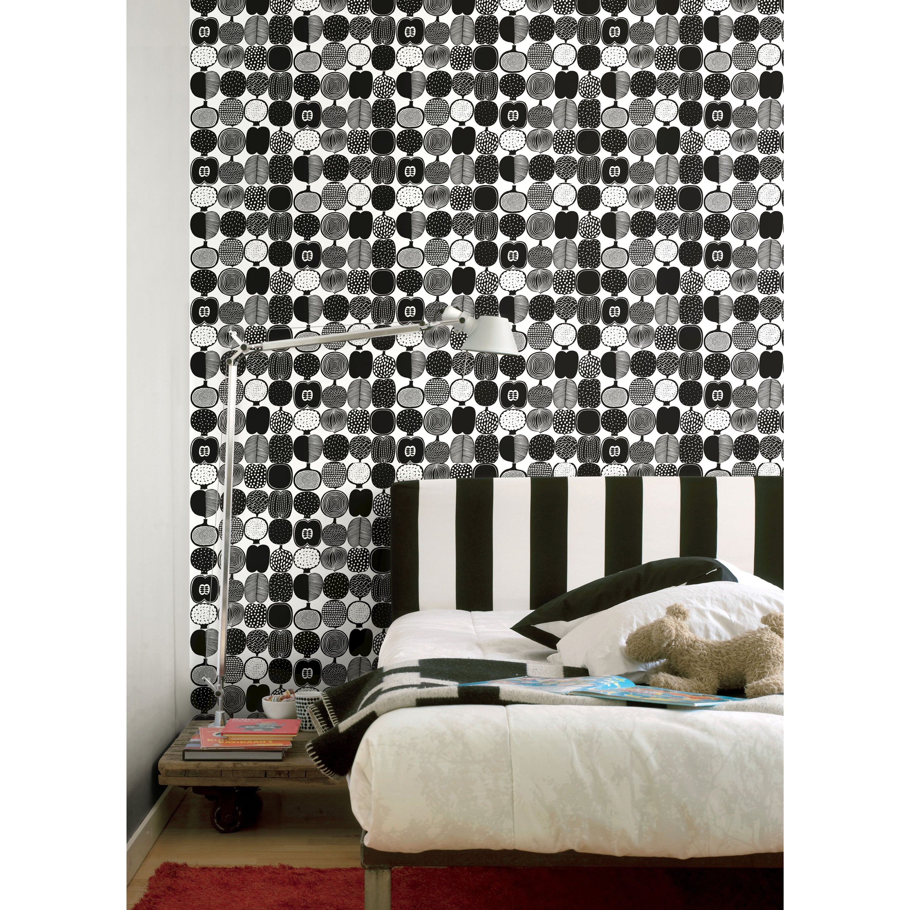 はがせる シール 壁紙 marimekko × NU WALLPAPER / Black and