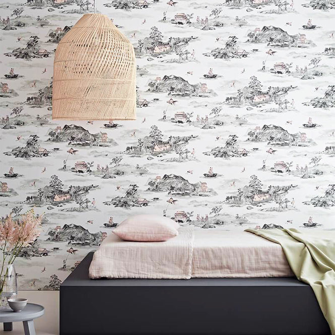 Sian Zeng / Mountains Wallpaper / Grey Pink MGP02