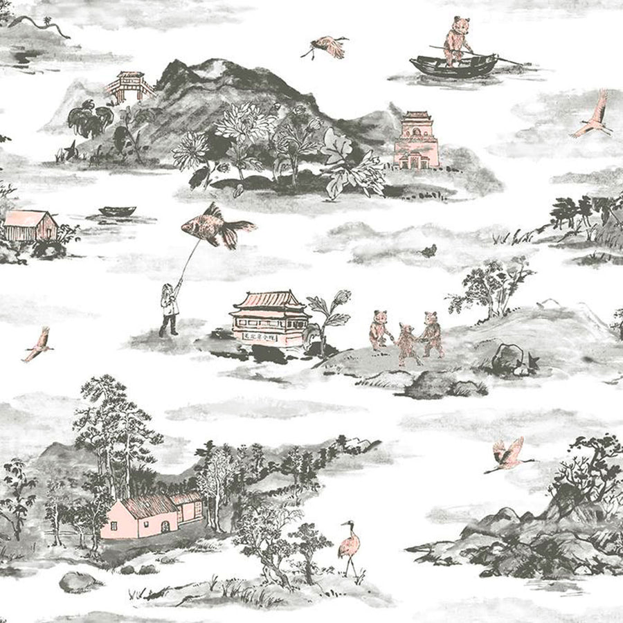 Sian Zeng / Mountains Wallpaper / Grey Pink MGP02