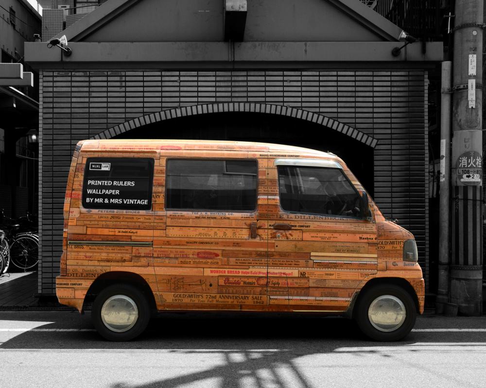 NLXL LAB / PRINTED RULERS WALLPAPER BY MR & MRS VINTAGE / Small