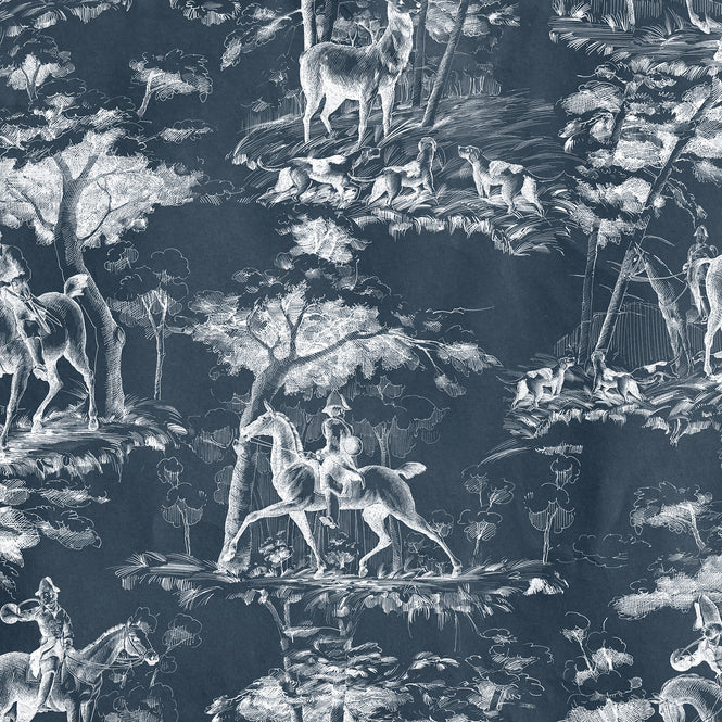 NLXL / LA CHASSE WALLPAPER BLUE / MR & MRS VINTAGE / MRV-56B