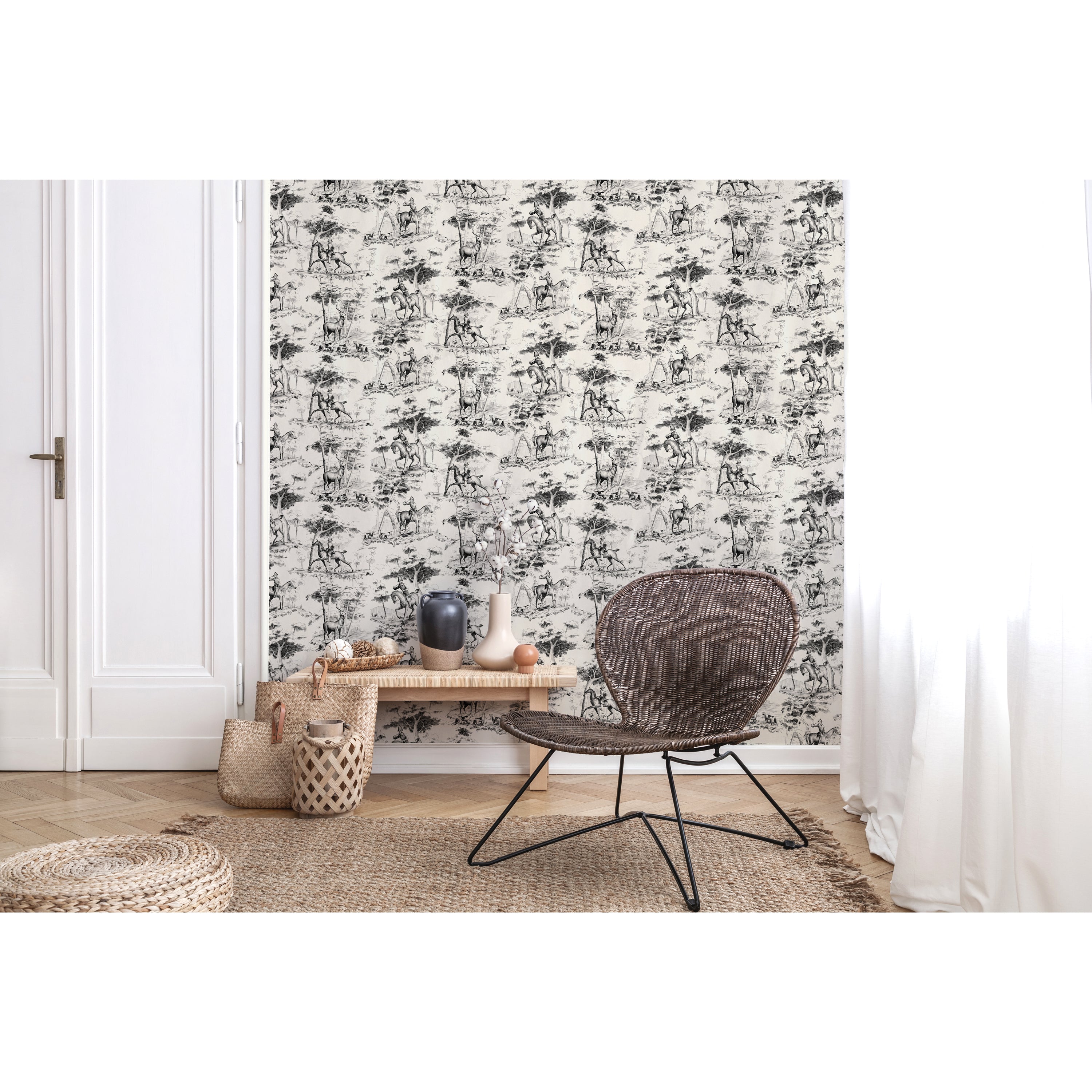 NLXL / LA CHASSE WALLPAPER BLUE / MR & MRS VINTAGE / MRV-56B