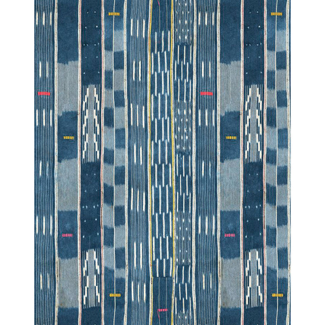 はがせる シール壁紙 wallshoppe / Madison Stripe Large-Blue