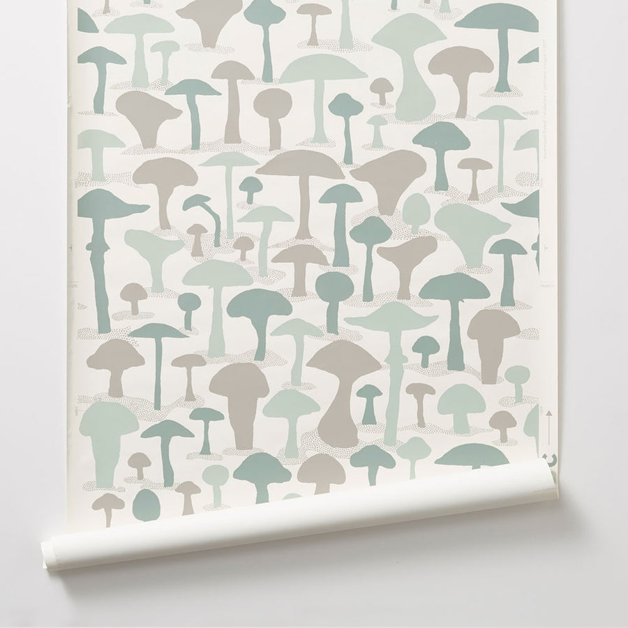 Makelike /  Mushroom Wallpaper Blue