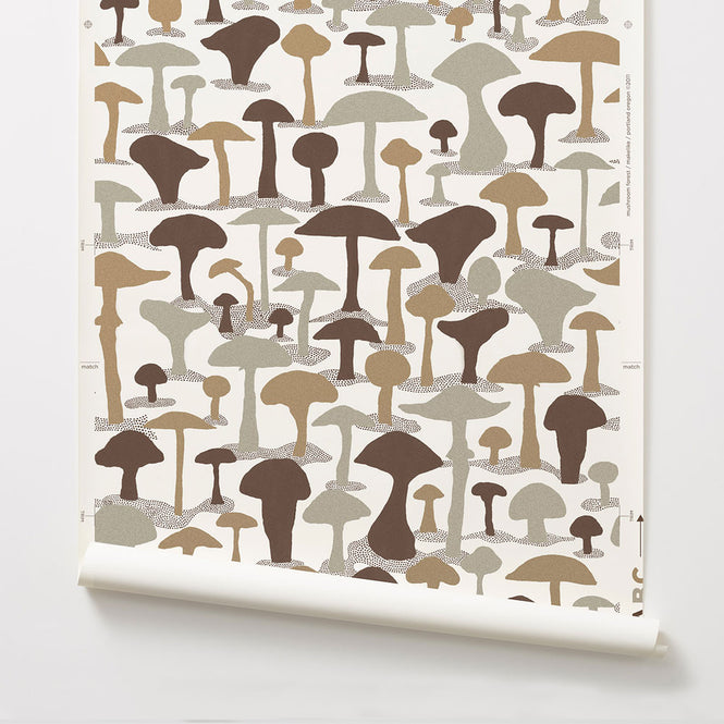 Makelike /  Mushroom Wallpaper Metallic