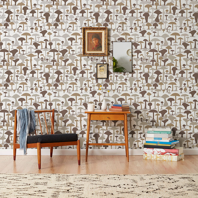 Makelike /  Mushroom Wallpaper Metallic