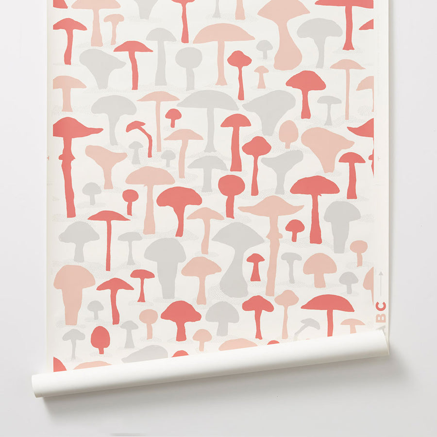Makelike /  Mushroom Wallpaper Red