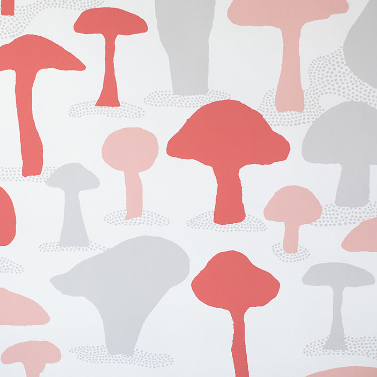 Makelike /  Mushroom Wallpaper Red