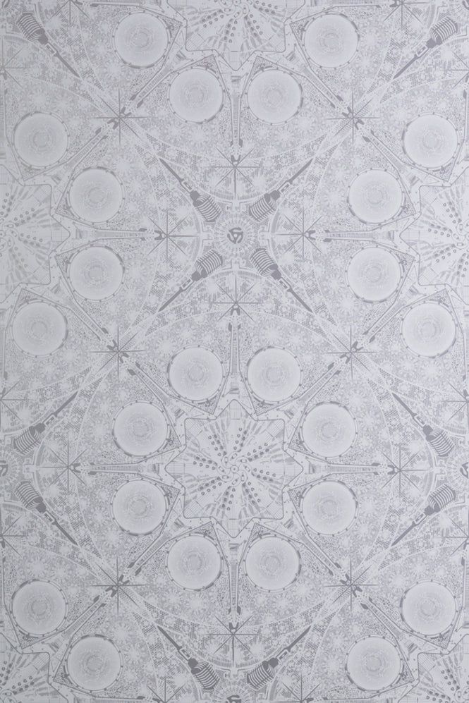 Flavor Paper Musical Mandala / Mushmallow on Silver Mylar